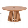 ΣΕΤ 2ΤΜΧ ΤΡΑΠΕΖΙΑ ΣΑΛΟΝΙΟΥ TALBERT HM21083 MDF ΦΥΣΙΚΟ ΞΥΛΟΥ Φ80εκ & Φ45εκ