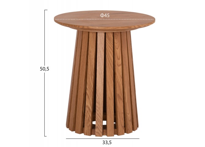 ΣΕΤ 2ΤΜΧ ΤΡΑΠΕΖΙΑ ΣΑΛΟΝΙΟΥ TALBERT HM21083 MDF ΦΥΣΙΚΟ ΞΥΛΟΥ Φ80εκ & Φ45εκ