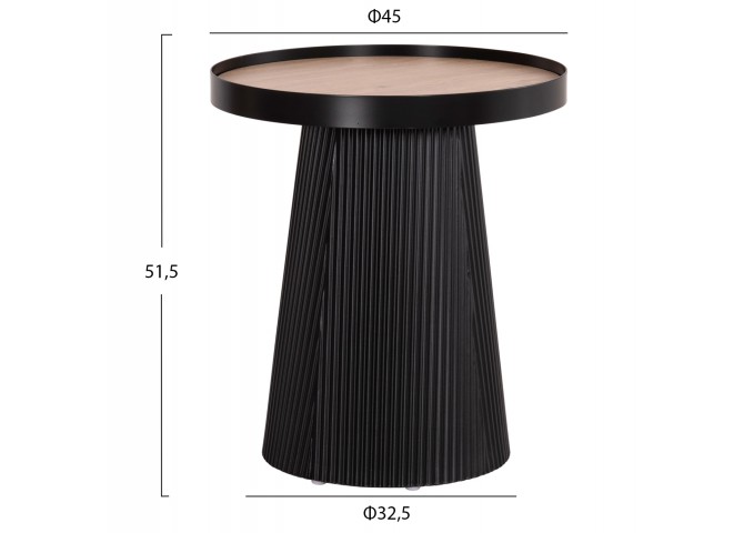 ΣΕΤ 2ΤΜΧ ΤΡΑΠΕΖΙΑ ΣΑΛΟΝΙΟΥ DUNCAN HM21081 MDF ΚΑΙ ΚΕΡΑΜΙΚΟ TOP Φ80εκ & Φ45εκ