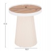 ΣΕΤ 2ΤΜΧ ΤΡΑΠΕΖΙΑ ΣΑΛΟΝΙΟΥ DUNCAN HM21082 MDF ΚΡΕΜ ΚΑΙ ΚΕΡΑΜΙΚΟ TOP Φ80εκ & Φ45εκ