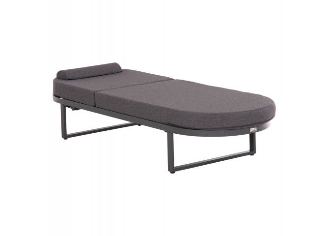 ΕΠΑΓΓΕΛΜATIKH ΞΑΠΛΩΣΤΡΑ MALLOW HM10715.03 ΣΚΟΥΡΟ ΓΚΡΙ ΑΛΟΥΜΙΝΙΟ & ΜΑΞΙΛΑΡΙ 198x71x103Υεκ
