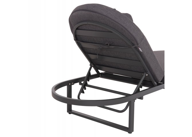 ΕΠΑΓΓΕΛΜATIKH ΞΑΠΛΩΣΤΡΑ MALLOW HM10715.03 ΣΚΟΥΡΟ ΓΚΡΙ ΑΛΟΥΜΙΝΙΟ & ΜΑΞΙΛΑΡΙ 198x71x103Υεκ