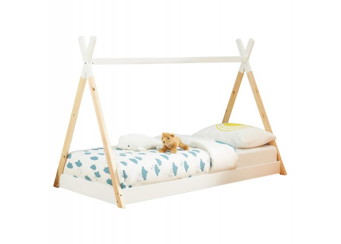 ΚΡΕΒΑΤΙ ΠΑΙΔΙΚΟ MUNK HM699.03 τ.MONTESSORI ΞΥΛΟ ΠΕΥΚΟΥ ΦΥΣΙΚΟ-ΛΕΥΚΟ- 190x90εκ