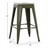 ΣΚΑΜΠΟ ΜΕΣΑΙΟΥ ΥΨΟΥΣ ΜΕΤΑΛΛΙΚΟ MELITA-PRO HM8573.43 DARK OLIVE GREEN 43x43x67Υεκ.