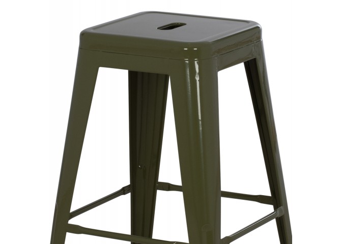 ΣΚΑΜΠΟ ΜΕΣΑΙΟΥ ΥΨΟΥΣ ΜΕΤΑΛΛΙΚΟ MELITA-PRO HM8573.43 DARK OLIVE GREEN 43x43x67Υεκ.