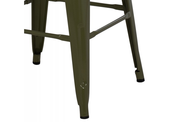 ΣΚΑΜΠΟ ΜΕΣΑΙΟΥ ΥΨΟΥΣ ΜΕΤΑΛΛΙΚΟ MELITA-PRO HM8573.43 DARK OLIVE GREEN 43x43x67Υεκ.