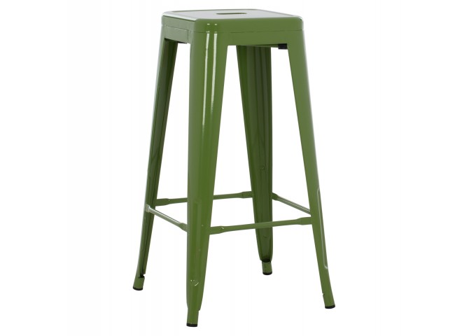 ΣΚΑΜΠΟ ΜΠΑΡ ΜΕΤΑΛΛΙΚΟ MELITA-PRO HM8642.53 ΣΕ LIGHT OLIVE GREEN 43x43x78Υεκ.