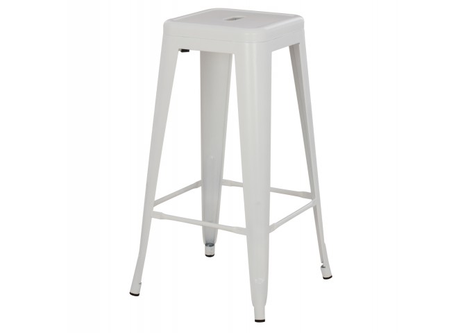 ΣΚΑΜΠΟ ΜΠΑΡ ΜΕΤΑΛΛΙΚΟ MELITA-PRO HM8642.41 ΣΕ ΛΕΥΚΟ ΜΑΤ 43x43x78Υεκ.
