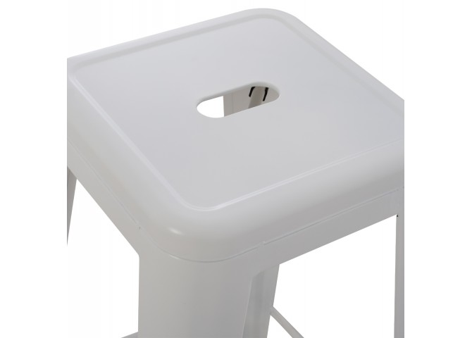 ΣΚΑΜΠΟ ΜΠΑΡ ΜΕΤΑΛΛΙΚΟ MELITA-PRO HM8642.41 ΣΕ ΛΕΥΚΟ ΜΑΤ 43x43x78Υεκ.