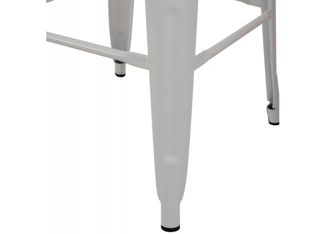 ΣΚΑΜΠΟ ΜΠΑΡ ΜΕΤΑΛΛΙΚΟ MELITA-PRO HM8642.41 ΣΕ ΛΕΥΚΟ ΜΑΤ 43x43x78Υεκ.