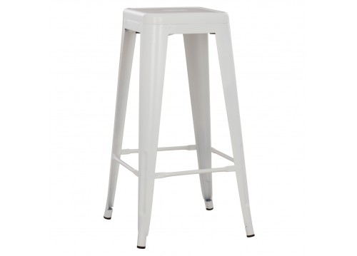 ΣΚΑΜΠΟ ΜΠΑΡ ΜΕΤΑΛΛΙΚΟ MELITA-PRO HM8642.41 ΣΕ ΛΕΥΚΟ ΜΑΤ 43x43x78Υεκ.