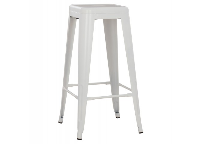 ΣΚΑΜΠΟ ΜΠΑΡ ΜΕΤΑΛΛΙΚΟ MELITA-PRO HM8642.41 ΣΕ ΛΕΥΚΟ ΜΑΤ 43x43x78Υεκ.