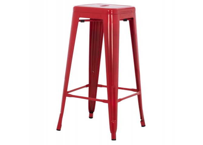 ΣΚΑΜΠΟ ΜΠΑΡ ΜΕΤΑΛΛΙΚΟ MELITA-PRO HM8642.44 ΣΕ ΚΟΚΚΙΝΟ 43x43x78Υεκ.