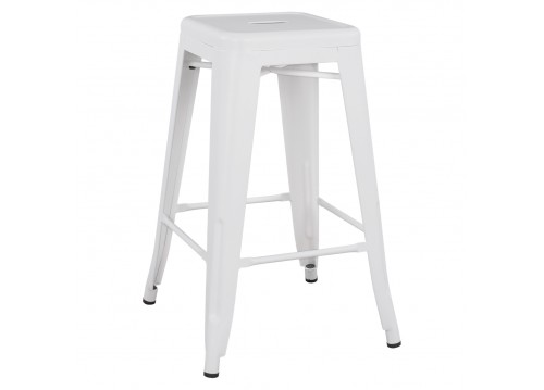 ΣΚΑΜΠΟ ΜΕΣΑΙΟΥ ΥΨΟΥΣ ΜΕΤΑΛΛΙΚΟ MELITA-PRO HM8573.41 ΛΕΥΚΟ ΜΑΤ 43x43x67Υεκ.
