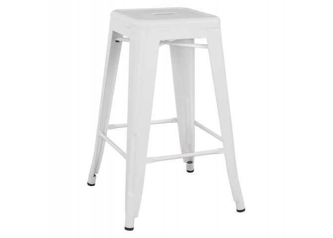 ΣΚΑΜΠΟ ΜΕΣΑΙΟΥ ΥΨΟΥΣ ΜΕΤΑΛΛΙΚΟ MELITA-PRO HM8573.41 ΛΕΥΚΟ ΜΑΤ 43x43x67Υεκ.