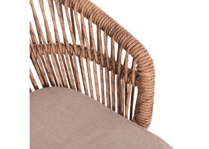 ΠΟΛΥΘΡΟΝΑ ΑΛΟΥΜΙΝΙΟΥ ORIN HM6265.02 ΛΕΥΚΗ-P.E.RATTAN ΦΥΣΙΚΟ-ΜΠΕΖ ΜΑΞΙΛΑΡΙΑ 58x61x75Υ