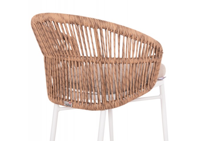 ΠΟΛΥΘΡΟΝΑ ΑΛΟΥΜΙΝΙΟΥ ORIN HM6265.02 ΛΕΥΚΗ-P.E.RATTAN ΦΥΣΙΚΟ-ΜΠΕΖ ΜΑΞΙΛΑΡΙΑ 58x61x75Υ