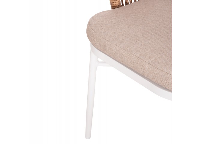 ΠΟΛΥΘΡΟΝΑ ΑΛΟΥΜΙΝΙΟΥ ORIN HM6265.02 ΛΕΥΚΗ-P.E.RATTAN ΦΥΣΙΚΟ-ΜΠΕΖ ΜΑΞΙΛΑΡΙΑ 58x61x75Υ