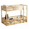 ΠΑΙΔΙΚΗ ΚΟΥΚΕΤΑ ΜΕ ΠΑΡΚΑΚΙ PLAYKID HM703.01 ΞΥΛΟ ΠΕΥΚΟΥ ΦΥΣΙΚΟ ΓΙΑ 190x90εκ
