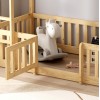 ΠΑΙΔΙΚΗ ΚΟΥΚΕΤΑ ΜΕ ΠΑΡΚΑΚΙ PLAYKID HM703.01 ΞΥΛΟ ΠΕΥΚΟΥ ΦΥΣΙΚΟ ΓΙΑ 190x90εκ