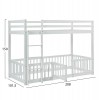 ΠΑΙΔΙΚΗ ΚΟΥΚΕΤΑ ΜΕ ΠΑΡΚΑΚΙ PLAYKID HM703.03 ΞΥΛΟ ΠΕΥΚΟΥ ΛΕΥΚΟ ΓΙΑ 190x90εκ