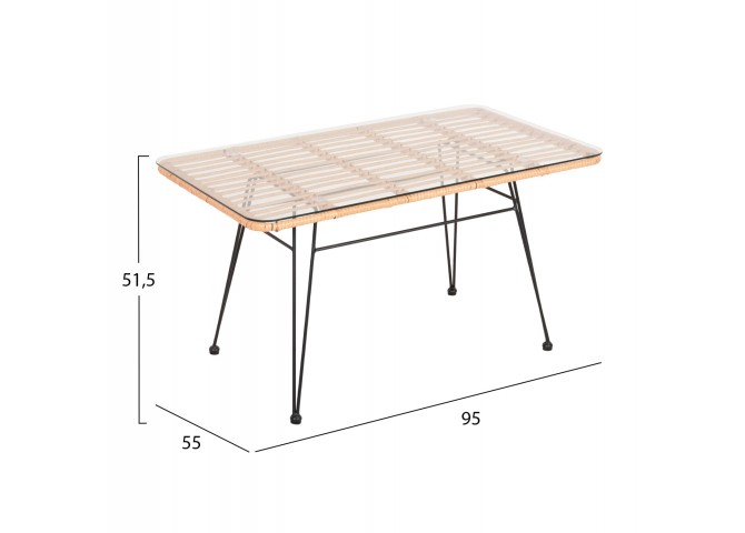 ΣΕΤ ΣΑΛΟΝΙ ΕΞΩΤΕΡΙΚΟΥ ΧΩΡΟΥ 4ΤΜΧ ALLEGRA HM21052 WICKER-ΜΕΤΑΛΛΟ