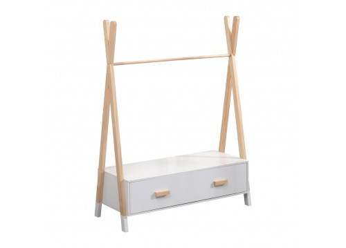 ΚΡΕΜΑΣΤΡΑ ΜΕ ΣΥΡΤΑΡΙΑ ΠΑΙΔΙΚH PASCHAL HM2491.03 ΜΕΛΑΜΙΝΗ-ΞΥΛΟ ΠΕΥΚΟΥ 80x40x130Υεκ