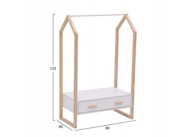 ΚΡΕΜΑΣΤΡΑ ΜΕ ΣΥΡΤΑΡΙ ΠΑΙΔΙΚH PEPE HM2492.03 ΜΕΛΑΜΙΝΗ-ΞΥΛΟ ΠΕΥΚΟΥ 80x40x125Υεκ