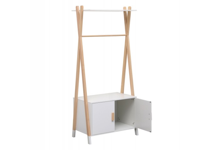 ΚΡΕΜΑΣΤΡΑ ΠΑΙΔΙΚH ΜΕ ΝΤΟΥΛΑΠΙ PASCHAL HM2495.03 ΜΕΛΑΜΙΝΗ-ΞΥΛΟ ΠΕΥΚΟΥ 76x44x170Υεκ