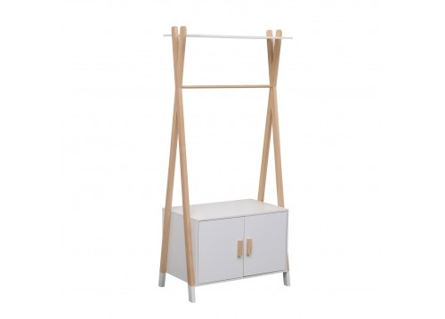 ΚΡΕΜΑΣΤΡΑ ΠΑΙΔΙΚH ΜΕ ΝΤΟΥΛΑΠΙ PASCHAL HM2495.03 ΜΕΛΑΜΙΝΗ-ΞΥΛΟ ΠΕΥΚΟΥ 76x44x170Υεκ