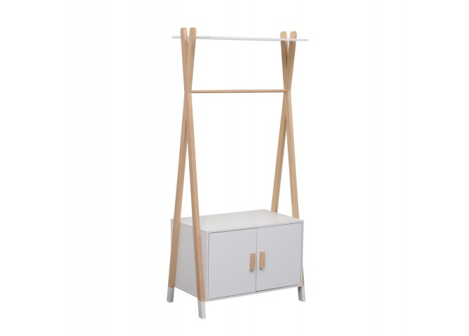 ΚΡΕΜΑΣΤΡΑ ΠΑΙΔΙΚH ΜΕ ΝΤΟΥΛΑΠΙ PASCHAL HM2495.03 ΜΕΛΑΜΙΝΗ-ΞΥΛΟ ΠΕΥΚΟΥ 76x44x170Υεκ