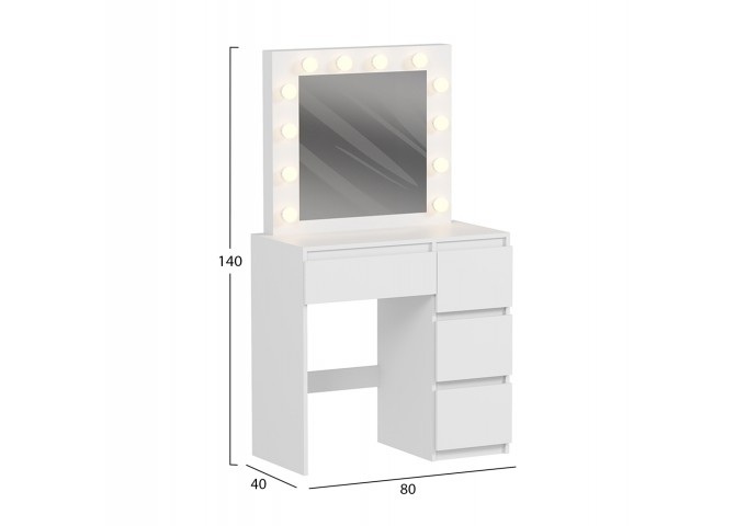 ΤΟΥΑΛΕΤΑ ΜΕ ΦΩΤΙΣΜΟ LED & ΣΥΡΤΑΡΙΑ KEITLIN HM2499.03 ΜΕΛΑΜΙΝΗ ΣΕ ΛΕΥΚΟ 80x40x140Υεκ.