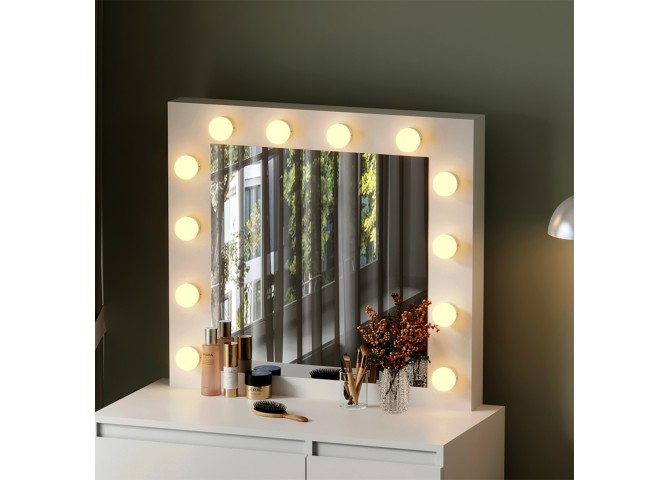 ΤΟΥΑΛΕΤΑ ΜΕ ΦΩΤΙΣΜΟ LED & ΣΥΡΤΑΡΙΑ KEITLIN HM2499.03 ΜΕΛΑΜΙΝΗ ΣΕ ΛΕΥΚΟ 80x40x140Υεκ.