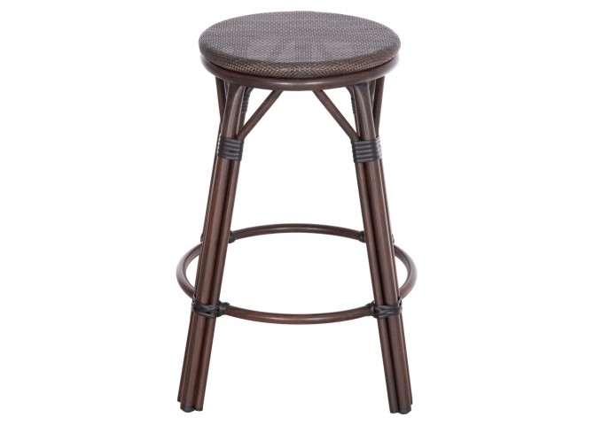 ΣΚΑΜΠΟ ΑΛΟΥΜΙΝΙΟΥ ΜΕΣ.ΥΨΟΥΣ CHINO HM6286.01 BAMBOO LOOK & TEXTILENE ΚΑΦΕ 43x43x65Υεκ