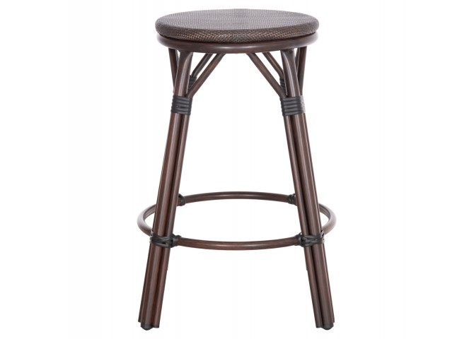 ΣΚΑΜΠΟ ΑΛΟΥΜΙΝΙΟΥ ΜΕΣ.ΥΨΟΥΣ CHINO HM6286.01 BAMBOO LOOK & TEXTILENE ΚΑΦΕ 43x43x65Υεκ