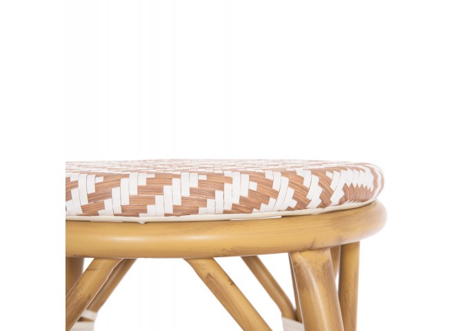 ΣΚΑΜΠΟ ΑΛΟΥΜΙΝΙΟΥ ΜΕΣ.ΥΨΟΥΣ CHINO HM6286.04 BAMBOO LOOK ΦΥΣΙΚΟ & TEXTILENE 43x43x65Υεκ