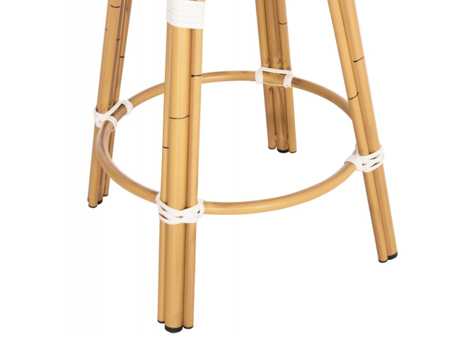 ΣΚΑΜΠΟ ΑΛΟΥΜΙΝΙΟΥ ΜΕΣ.ΥΨΟΥΣ CHINO HM6286.04 BAMBOO LOOK ΦΥΣΙΚΟ & TEXTILENE 43x43x65Υεκ