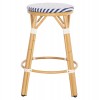 ΣΚΑΜΠΟ ΑΛΟΥΜΙΝΙΟΥ ΜΕΣ.ΥΨΟΥΣ CHINO HM6286.05 BAMBOO LOOK & TEXTILENE ΜΠΛΕ 43x43x65Υεκ
