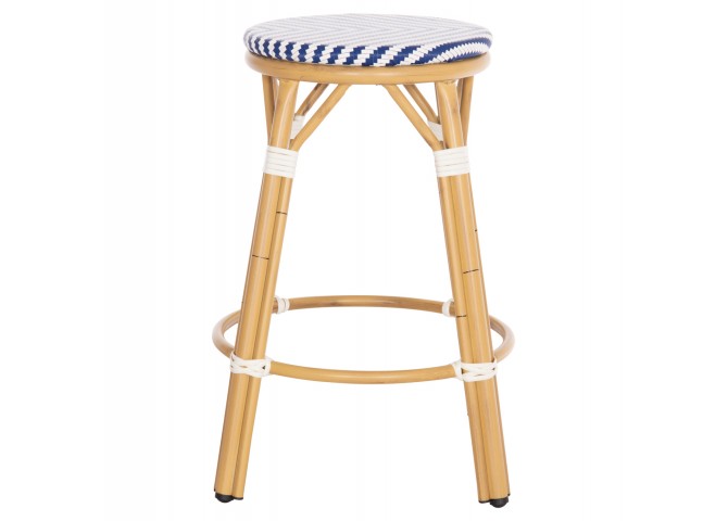 ΣΚΑΜΠΟ ΑΛΟΥΜΙΝΙΟΥ ΜΕΣ.ΥΨΟΥΣ CHINO HM6286.05 BAMBOO LOOK & TEXTILENE ΜΠΛΕ 43x43x65Υεκ
