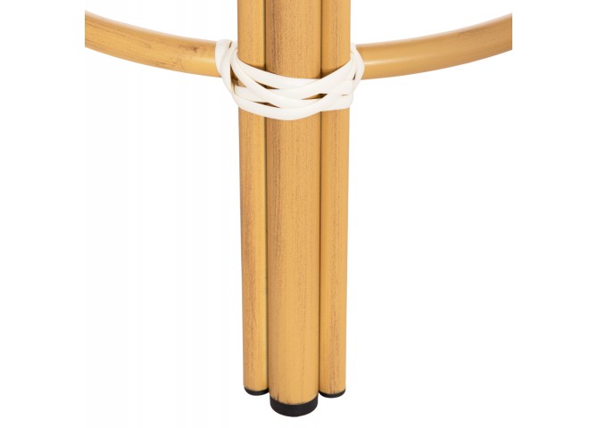 ΣΚΑΜΠΟ ΑΛΟΥΜΙΝΙΟΥ ΜΕΣ.ΥΨΟΥΣ CHINO HM6286.05 BAMBOO LOOK & TEXTILENE ΜΠΛΕ 43x43x65Υεκ