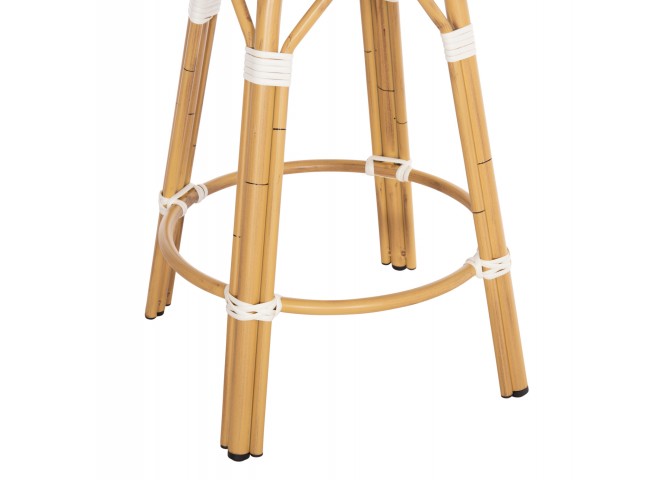 ΣΚΑΜΠΟ ΑΛΟΥΜΙΝΙΟΥ ΜΕΣ.ΥΨΟΥΣ CHINO HM6286.05 BAMBOO LOOK & TEXTILENE ΜΠΛΕ 43x43x65Υεκ