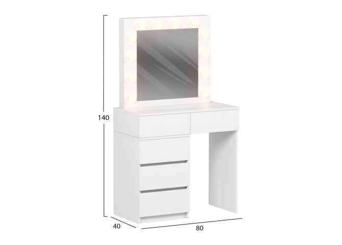 ΤΟΥΑΛΕΤΑ ΜΕ ΦΩΤΙΣΜΟ LED & ΣΥΡΤΑΡΙΑ BEYON HM2500.03 ΜΕΛΑΜΙΝΗ ΣΕ ΛΕΥΚΟ 80x40x140Υεκ.