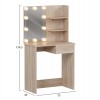 ΤΟΥΑΛΕΤΑ ΜΕ ΦΩΤΙΣΜΟ LED & ΡΑΦΙΑ LAURYN HM2501.01 ΜΕΛΑΜΙΝΗ ΣΕ SONAMA 75x40x134.5Υεκ