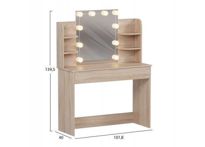 ΤΟΥΑΛΕΤΑ ΜΕ ΦΩΤΙΣΜΟ LED-ΡΑΦΙΑ-ΣΥΡΤΑΡΙΑ LAURYN HM2502.01 SONAMA 101.8x40x139.5Υεκ