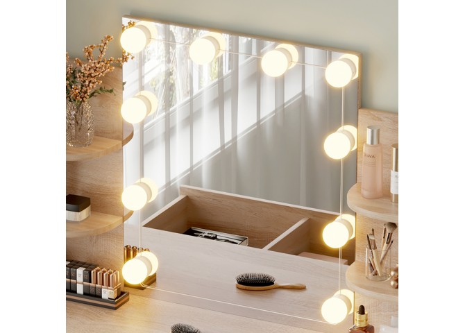 ΤΟΥΑΛΕΤΑ ΜΕ ΦΩΤΙΣΜΟ LED-ΡΑΦΙΑ-ΣΥΡΤΑΡΙΑ LAURYN HM2502.01 SONAMA 101.8x40x139.5Υεκ