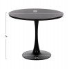 ΤΡΑΠΕΖΙ ΤΡΑΠΕΖΑΡΙΑΣ ROLLO HM9421.12 ΣΤΡΟΓΓΥΛΟ BLACK MARBLE Φ90x74Υεκ.