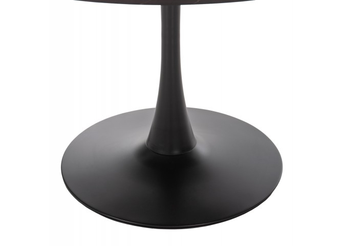 ΤΡΑΠΕΖΙ ΤΡΑΠΕΖΑΡΙΑΣ ROLLO HM9421.12 ΣΤΡΟΓΓΥΛΟ BLACK MARBLE Φ90x74Υεκ.