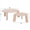 ΣΕΤ 2ΤΜΧ ΤΡΑΠΕΖΙΑ ΣΑΛΟΝΙΟΥ EQUIL HM9943.01 MDF ΜΕ ΜΕΛΑΜΙΝΗ-ΦΥΣΙΚΟ 66x66εκ + 87x87εκ