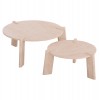 ΣΕΤ 2ΤΜΧ ΤΡΑΠΕΖΙΑ ΣΑΛΟΝΙΟΥ EQUIL HM9943.01 MDF ΜΕ ΜΕΛΑΜΙΝΗ-ΦΥΣΙΚΟ 66x66εκ + 87x87εκ