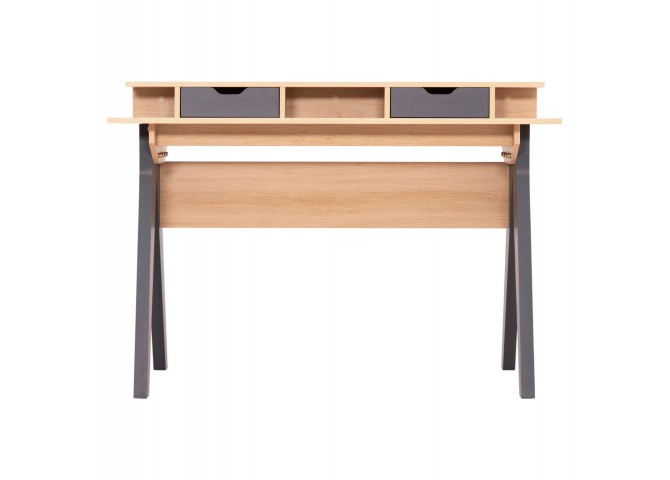 ΓΡΑΦΕΙΟ REXIN HM18290 ΜΕΛΑΜΙΝΗ ΣΕ SONAMA-ΓΚΡΙ 120x19-59x75-85,5ΥΥεκ.